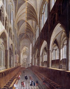 Det indre af Westminster Abbey, ca.1714 af English School